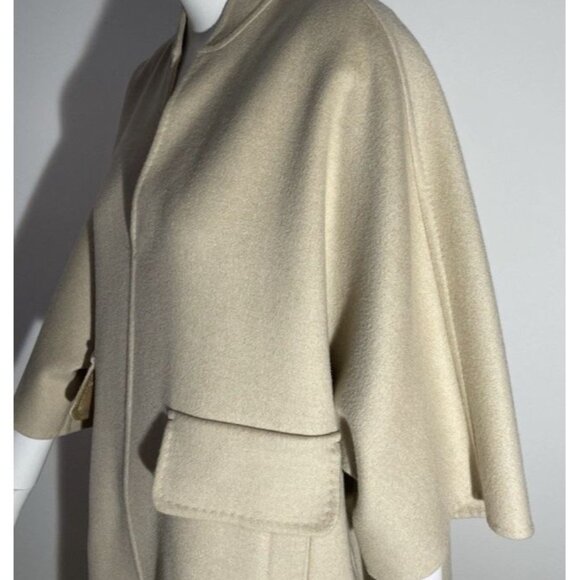 $2,268 MAX MARA Womens Long Overcoat Slit Camel Hair Maxi Dress Us 10 Beige Tan - Picture 11 of 16